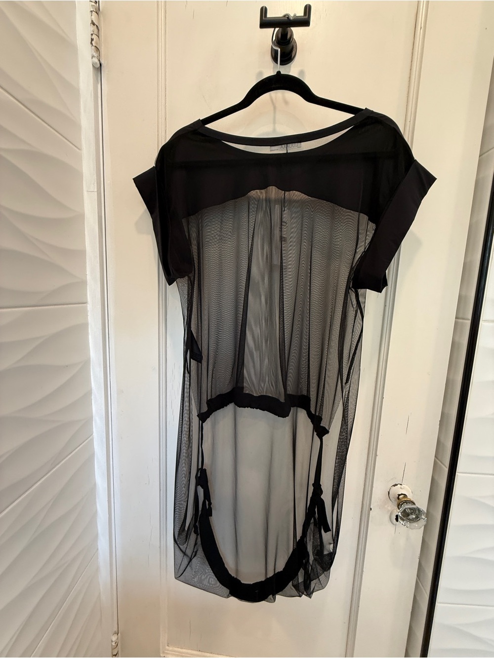 Luukaa Black Sheer Mesh Tunic